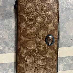 Coach Brown Textured Wallet